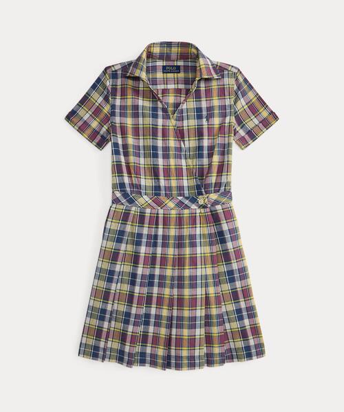 Polo Ralph Lauren チェック柄ワンピース 140 Polo Ralph Lauren Childrenswear ワンピース チェック コットン