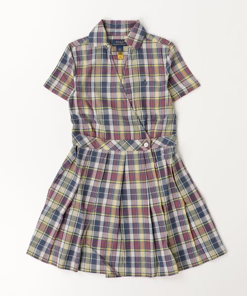 【POLO RALPH LAUREN】コットン ホルターネック ラップドレス RALPH LAUREN｜ストライプド コットン オックスフォード