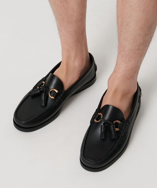 【再値下げ】Paraboot 黒いタッセル付きレザー ローファー Paraboot ローファー 「別注」「Paraboot」 CALME/リング