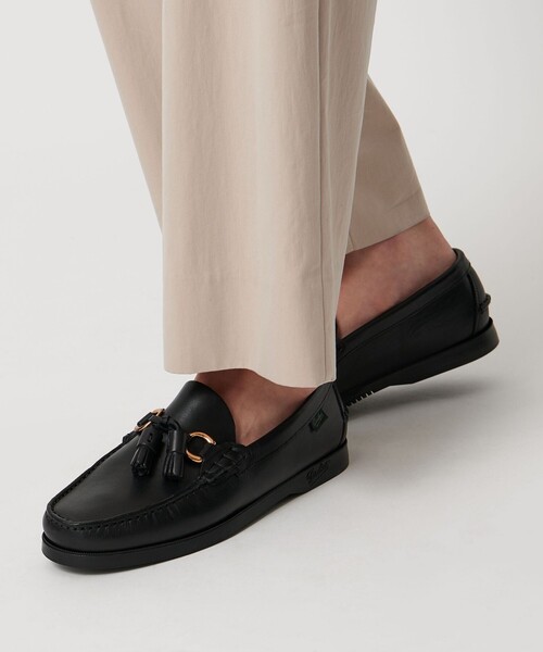 【再値下げ】Paraboot 黒いタッセル付きレザー ローファー Paraboot ローファー 「別注」「Paraboot」 CALME/リング