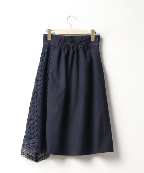 「WILLSELECTION」 レーススカート M ネイビー レディース_画像2