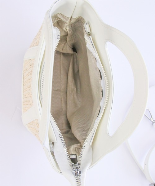 clear ショルダーバッグ バッグ 配色ミニストローバッグ「ショルダー 