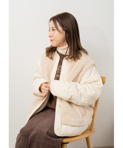 「Amourire」 ジャケット フリー アイボリー レディース_画像4