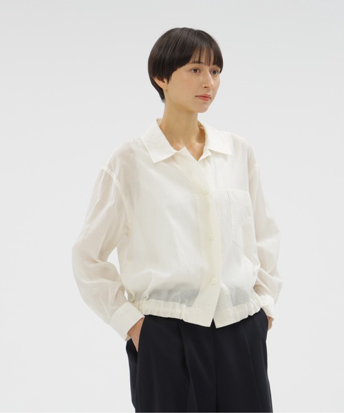 ブラウス シャツ SHEER COTTON SILK レディース
