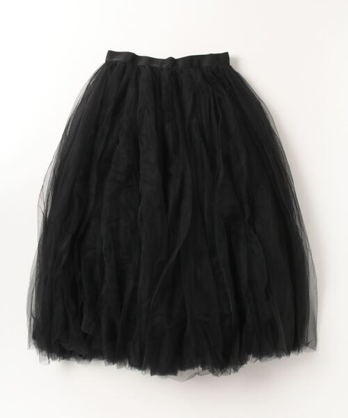 チュール付きフレアースカート ☆ repetto repetto 「Repetto」 フレアスカート SMALL ブラック レディース