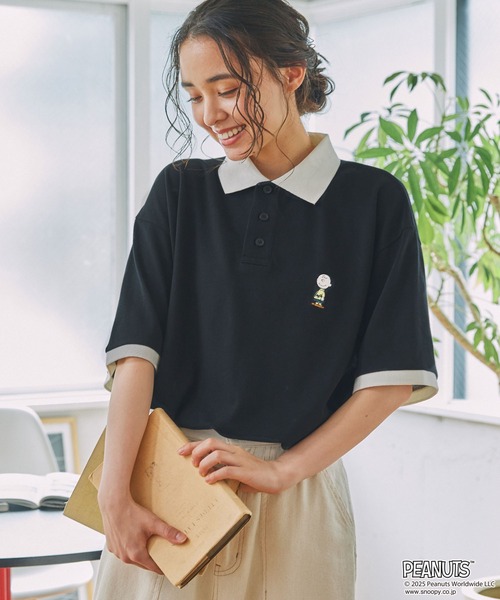 最終出品A Bathing Ape ピーナッツ　スヌーピーコラボポロシャツ PEANUTS ポロシャツ ポロ 「PEANUTS / SNOOPY」別注 ピーナッツ