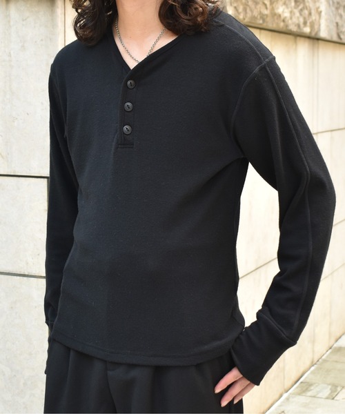 Noen（ノエン） セーター ニット Vネックヘンリーニットソー メンズ