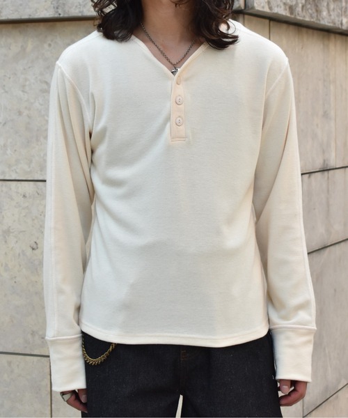 Noen（ノエン） セーター ニット Vネックヘンリーニットソー メンズ