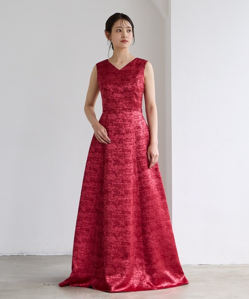 AIMER パーティードレス　ノースリーブ　ロング AIMER（エメ） ドレス 「WEB限定」演奏会用ジャカードノースリーブ