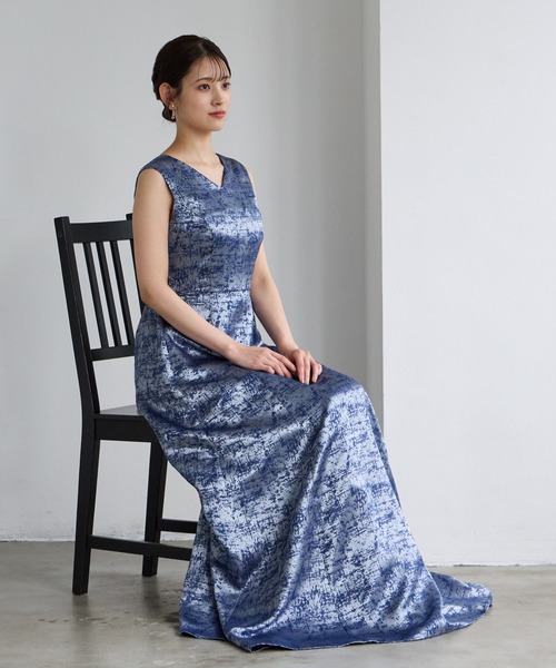 定価143,000円　AIMER ジャガードロングドレス AIMER（エメ） ドレス 「WEB限定」演奏会用ジャカードノースリーブ