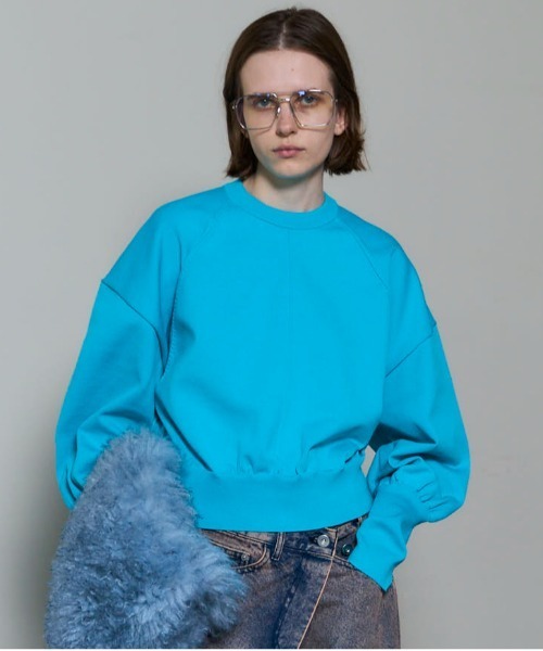 ニット セーター 「25AW PRE-ORDER」Crew Neck Color Short Knit Pullover/クルーネックカラーショートニ