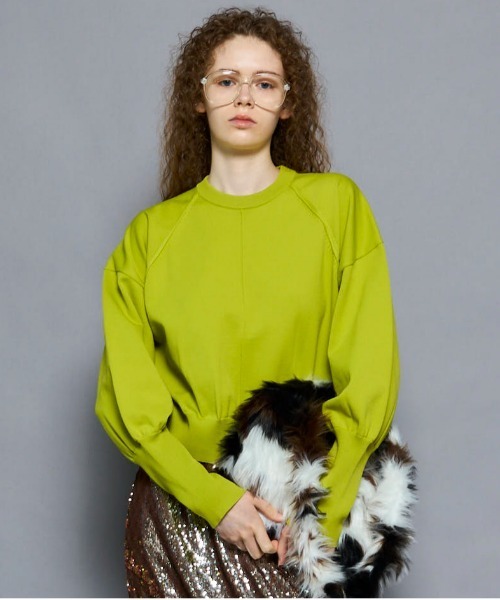 MAISON SPECIAL ライトグリーン ニットセーター MAISON SPECIAL（メゾンスペシャル） ニット セーター Crew Neck Color