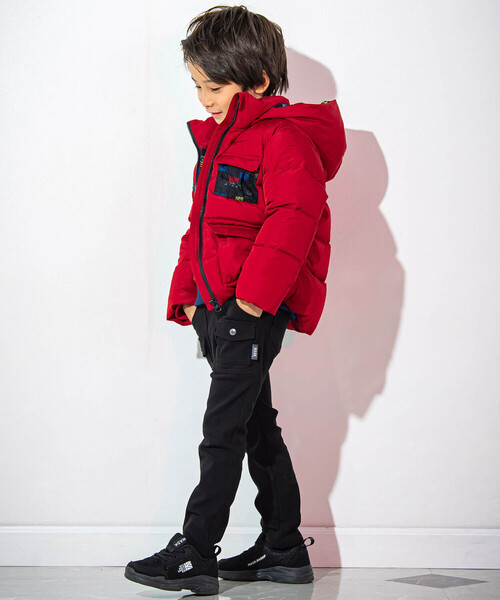 「WASK」 「KIDS」ダウンジャケット 150cm ボルドー キッズ_画像2