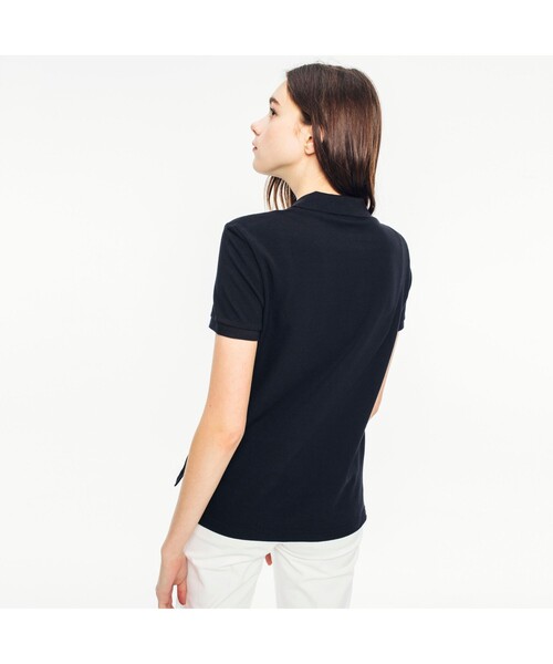 [LACOSTE] рубашка-поло с коротким рукавом 36 темно-синий женский 