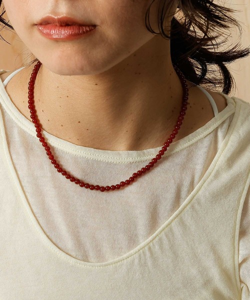emesuelee ネックレス silver925 carnelian necklace シルバー925