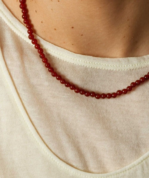 emesuelee ネックレス silver925 carnelian necklace シルバー925