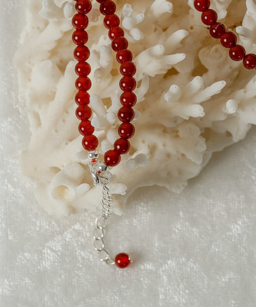 emesuelee ネックレス silver925 carnelian necklace シルバー925