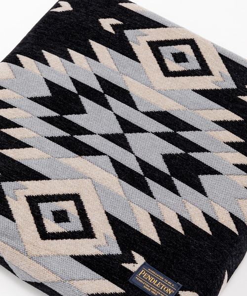 ベージュ BASSHU クッションカバー ブランケット ラグ ペンドルトン PENDLETON（ペンドルトン） クッション クッションカバー ジャガード