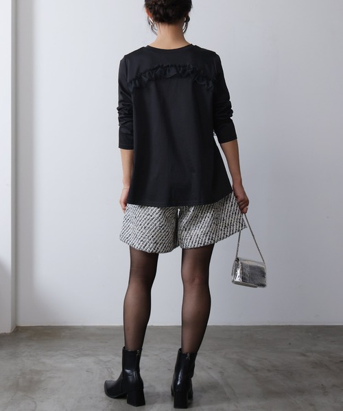 PICCIN PERLA tシャツ チュールフリルプルオーバー レディース