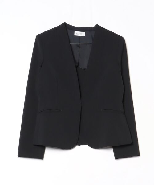 【PLST】ノーカラージャケット 黒 Sサイズ PLST 「PLST」 ノーカラージャケット S ブラック レディース