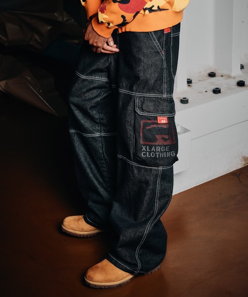 snkr　L LOGO EXTRA BAGGY JEANS XLARGE（エクストラ ラージ） ジーンズ OLD ENGLISH BAGGY DENIM PANTS