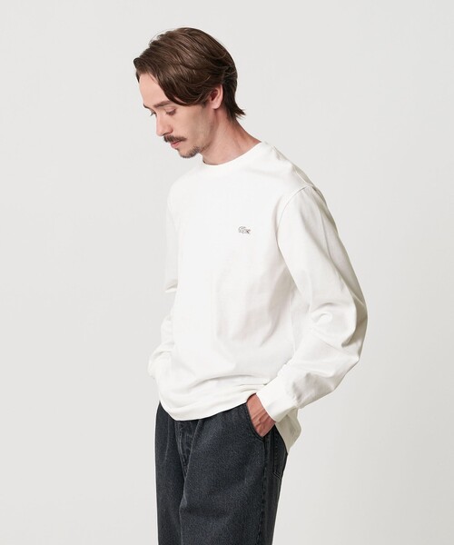 LACOSTE✴︎メンズ長袖シャツ　新品未使用 LACOSTE tシャツ 「LACOSTE」1ポイント ロングスリーブ Tシャツ