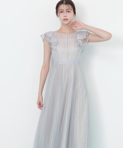 JILL STUART ジルスチュアート　パーティードレス　ドレープ　レース　M JILL by JILL STUART（ジルバイジルスチュアート） パーティードレス