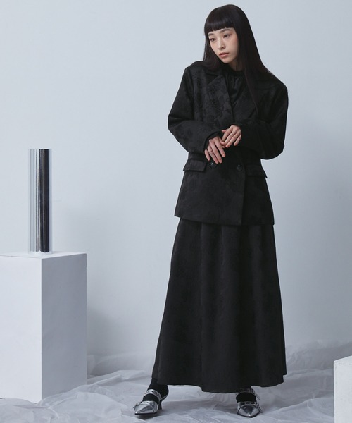 ELUNIS ジャケット テーラードジャケット ジャカードダブルテーラード