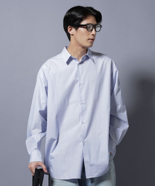 ナノユニバース（NANO universe）/「SIDOGRAS−SIDOPOPEL」 マイクロストライプシャツ NANO universe（ナノ・ユニバース） シャツ 「SIDOGRAS-SIDOPOPEL