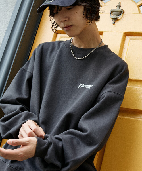 THRASHER（スラッシャー） トレーナー スウェット 別注 LOGO CREW BACK