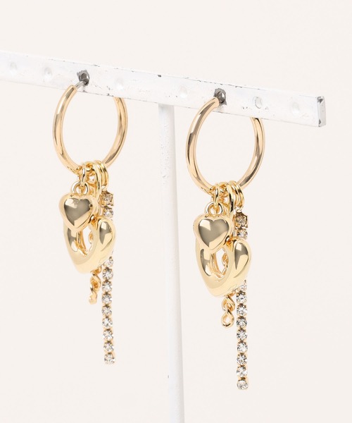 jouetie（ジュエティ） ピアス ビジューハートピアス レディース