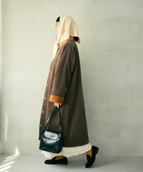 Crisp（クリスプ） ステンカラーコート コート コーデュロイバルカラー