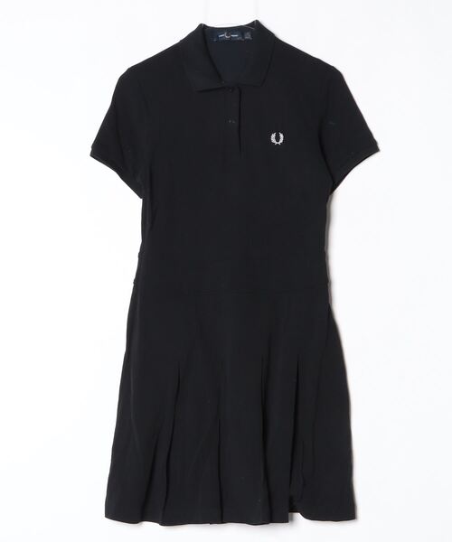 FRED PERRY ブラック シャツワンピース UK 10 FRED PERRY（フレッドペリー） シャツワンピース 10 ブラック
