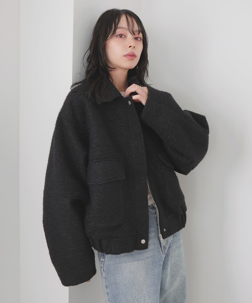 ayu×LIAN ステンカラーカールシャギーブルゾン LIAN（リアン） ブルゾン アウター 「ayu × LIAN」ステンカラーカール