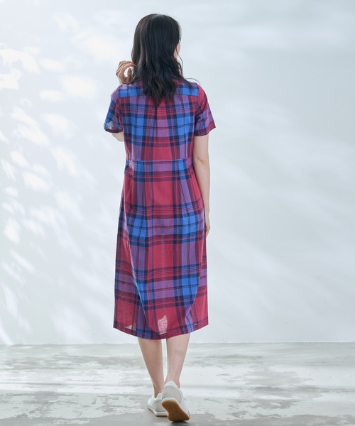 「Arnold Palmer」 シャツワンピース S ベージュ レディース_画像9