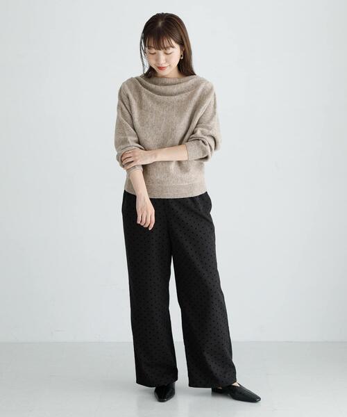 【チャコールグレー】ドレープニットプルオーバー ドレープニットプルオーバー(ニット・セーター) | Sybilla(シビラ