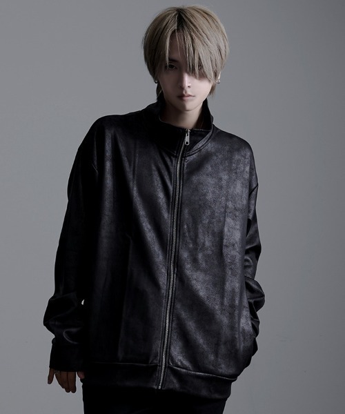 ブルゾン アウター 「LOUIS CHAVLON /ルイシャブロン」LCレザー風ptZIP