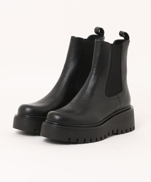 ✨定価3.6万✨ CORSO ROMA 9 サイドゴアブーツ　トラックソール　黒 INTER-CHAUSSURES｜【CORSO ROMA 9】トラックソールサイドゴアブーツ