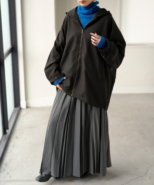 HUG.U（ハグユー） ジャケット ノーカラージャケット 「ドルマンの上に