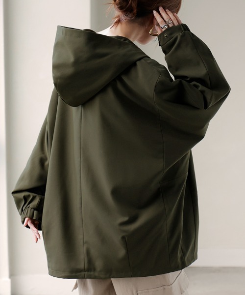 HUG.U（ハグユー） ジャケット ノーカラージャケット 「ドルマンの上に