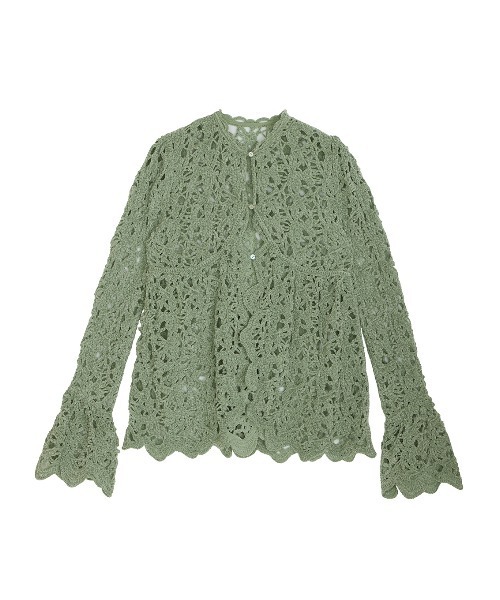 Ameri（アメリ） ニット セーター UND VELOUR LACE PEPLUM KNIT TOP