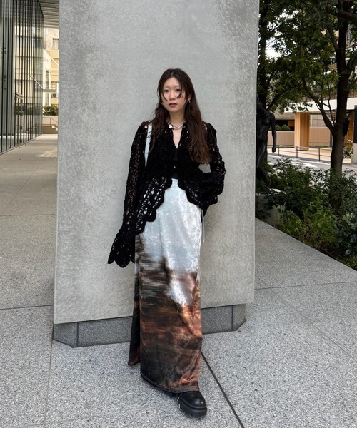 Ameri（アメリ） ニット セーター UND VELOUR LACE PEPLUM KNIT TOP