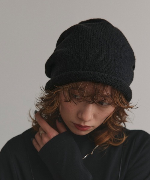 ad thie（アドティエ） ニット帽 ニットキャップ ルーズフィット