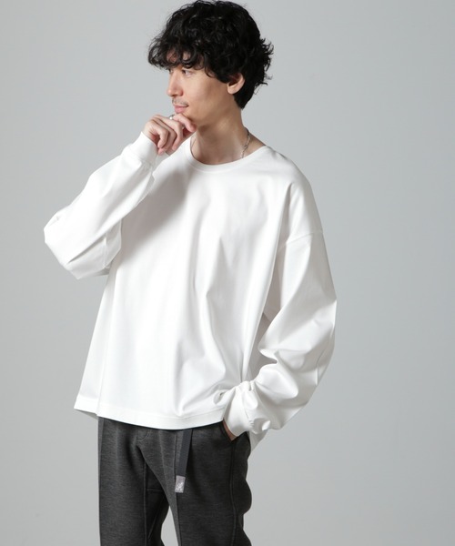 NANO universe（ナノ・ユニバース） 長袖Tシャツ L ホワイト メンズ