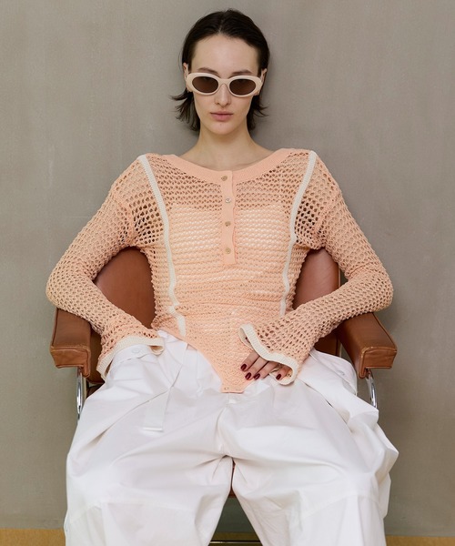 メゾンスペシャル　クロシェトップス MAISON SPECIAL（メゾンスペシャル） Crochet-Like Bodysuit/クロシェ