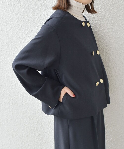 SHIPS ノーカラージャケット 36サイズ SHIPS Colors（シップスカラーズ） ジャケット ノーカラージャケット