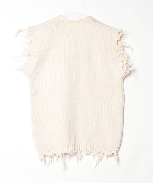 「PERVERZE」 半袖ニット FREE ホワイト レディース_画像2