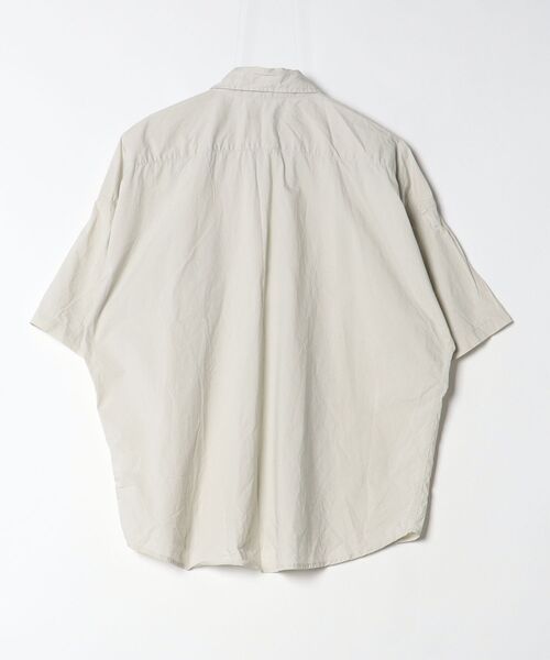 「U.S. POLO ASSN.」 ストライプ柄半袖シャツ S ベージュ メンズ_画像2