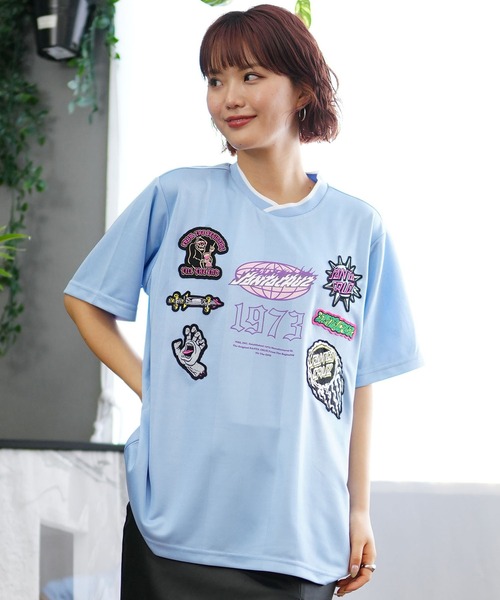「SANTA CRUZ」 半袖Tシャツ L ブラック×ブルー メンズ_画像3