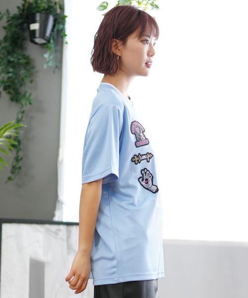 「SANTA CRUZ」 半袖Tシャツ L ブラック×ブルー メンズ_画像5
